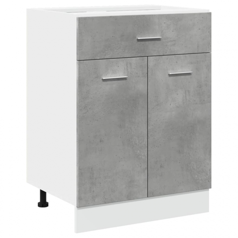 Schubunterschrank Lyon Betongrau 60x46x81,5 cm Holzwerkstoff