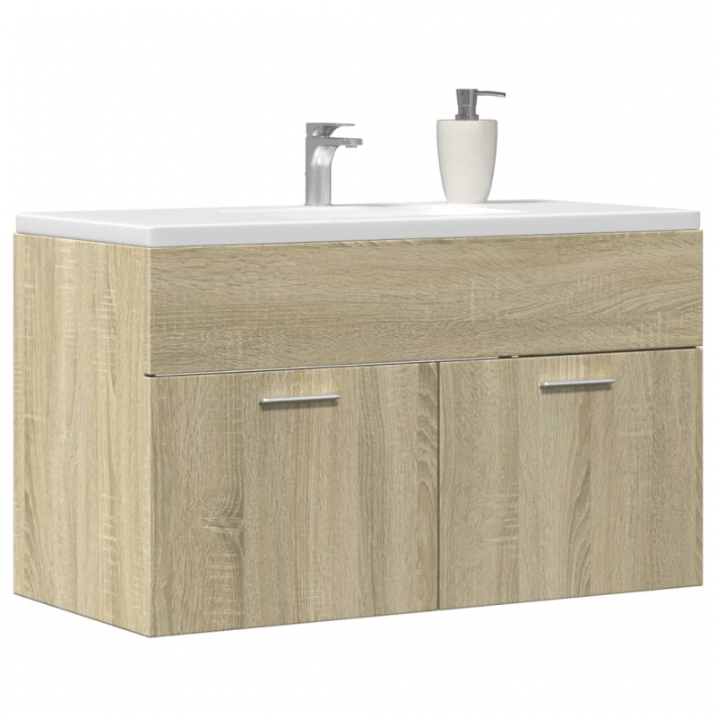 Waschbeckenunterschrank Sonoma-Eiche 80x38,5x46cm Holzwerkstoff