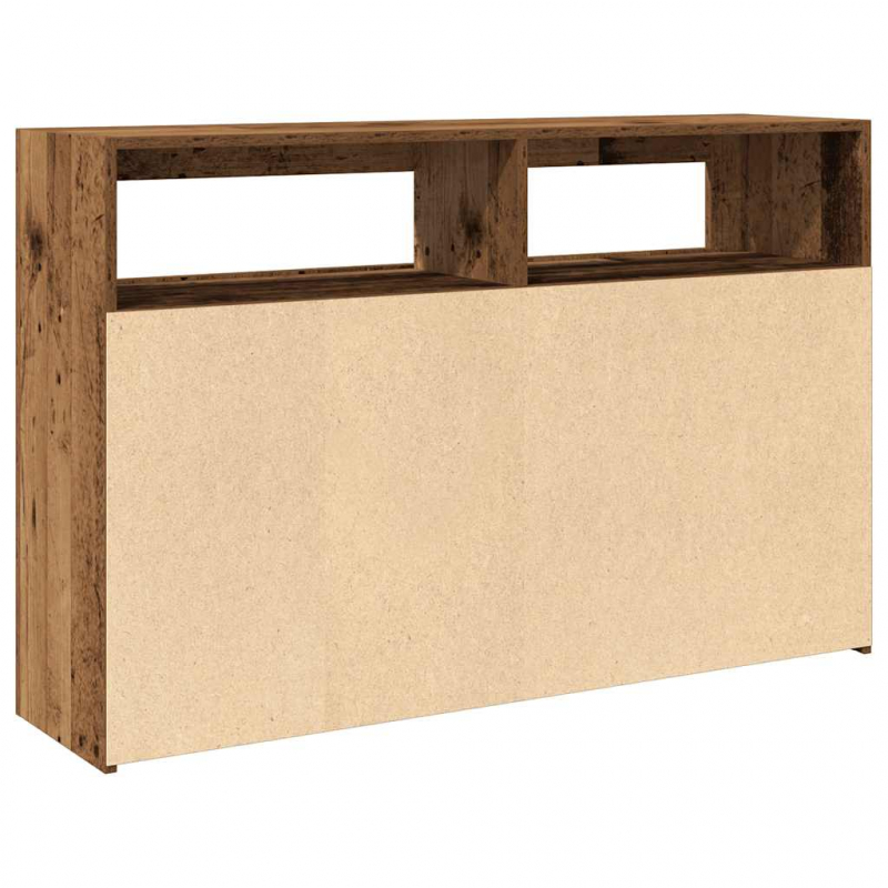 Sideboard mit LED-Leuchten Altholz-Optik 115,5x30x75 cm