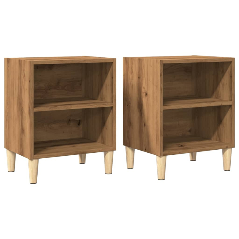 Nachttische 2 Stk. Artisan-Eiche 40x30x50 cm Holzwerkstoff