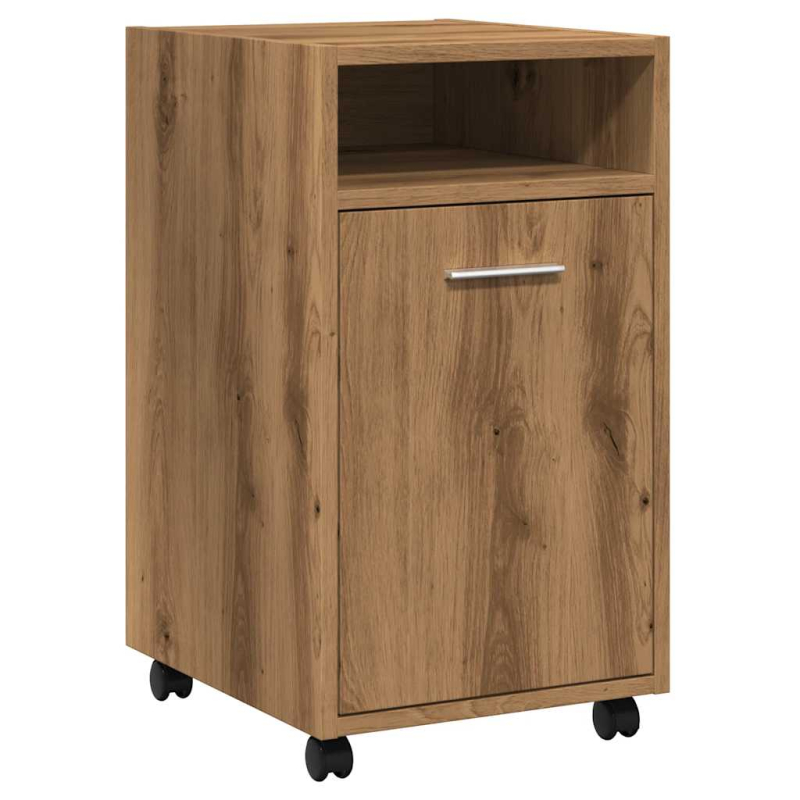 Schrank mit Rollen Artisan-Eiche 33x38x60 cm Holzwerkstoff