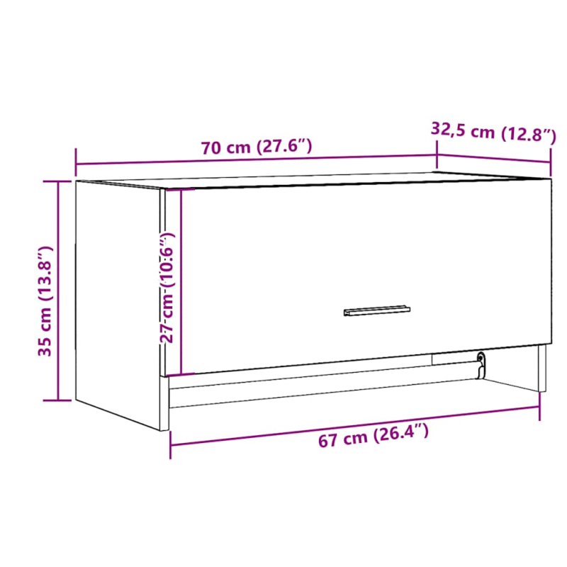 Kleiderschrank Altholz-Optik 70x32,5x35 cm Holzwerkstoff