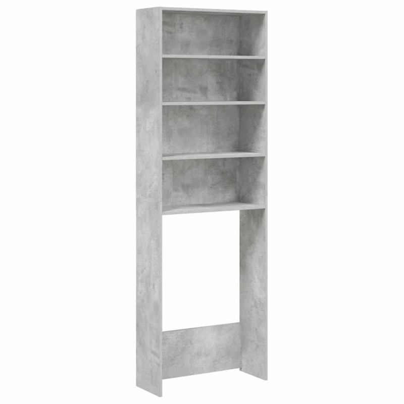 Waschmaschinenschrank Betongrau 64x24x190 cm