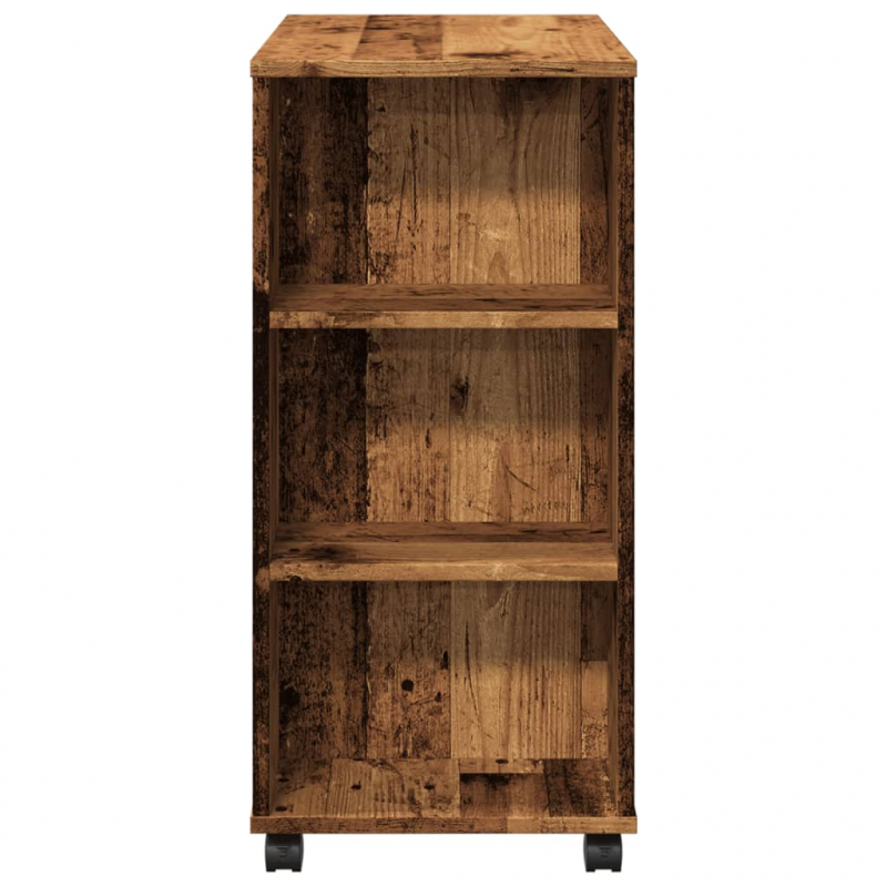 Rollcontainer Altholz-Optik 60x35x75 cm Holzwerkstoff