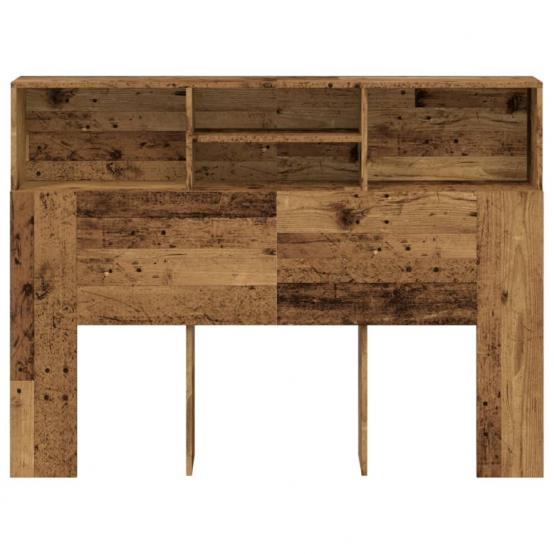 Kopfteil mit Stauraum Altholz-Optik 140x19x103,5 cm