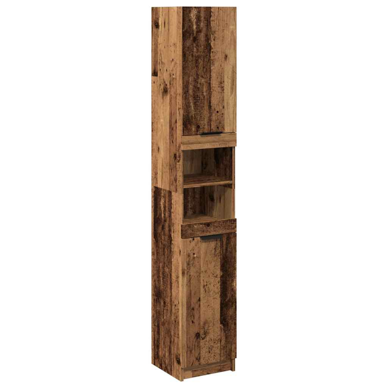 Badschrank Altholz-Optik 32x34x188,5 cm Holzwerkstoff