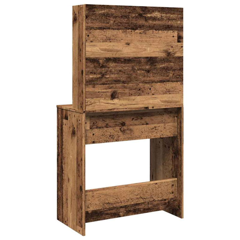 Schminktisch mit Spiegel Altholz-Optik 74,5x40x141 cm