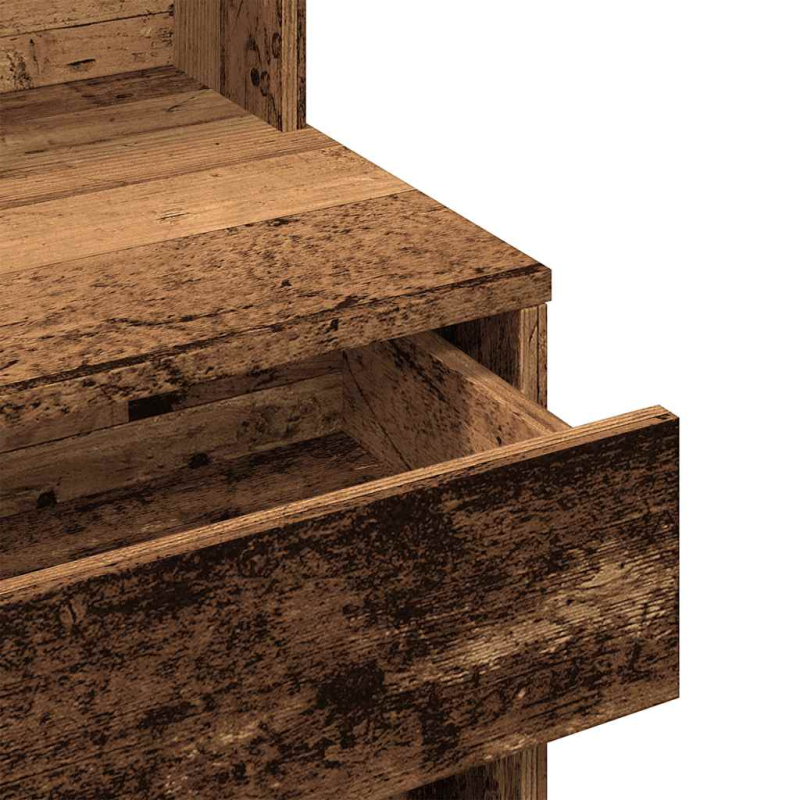 Schminktisch mit Spiegel Altholz-Optik 74,5x40x141 cm