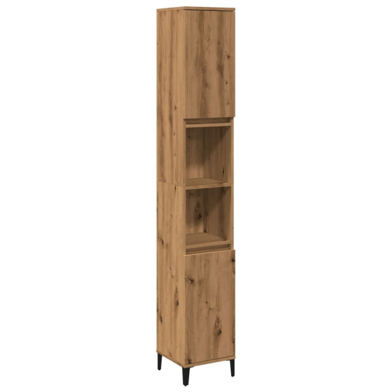 Badschrank Artisan-Eiche 30x30x190 cm Holzwerkstoff