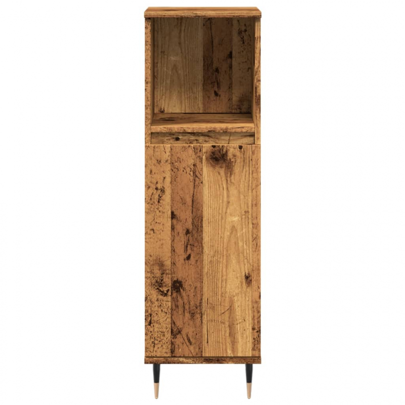 Badschrank Altholz-Optik 30x30x100 cm Holzwerkstoff