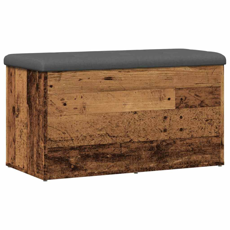 Sitzbank mit Stauraum Altholz-Optik 82x42x45 cm Holzwerkstoff