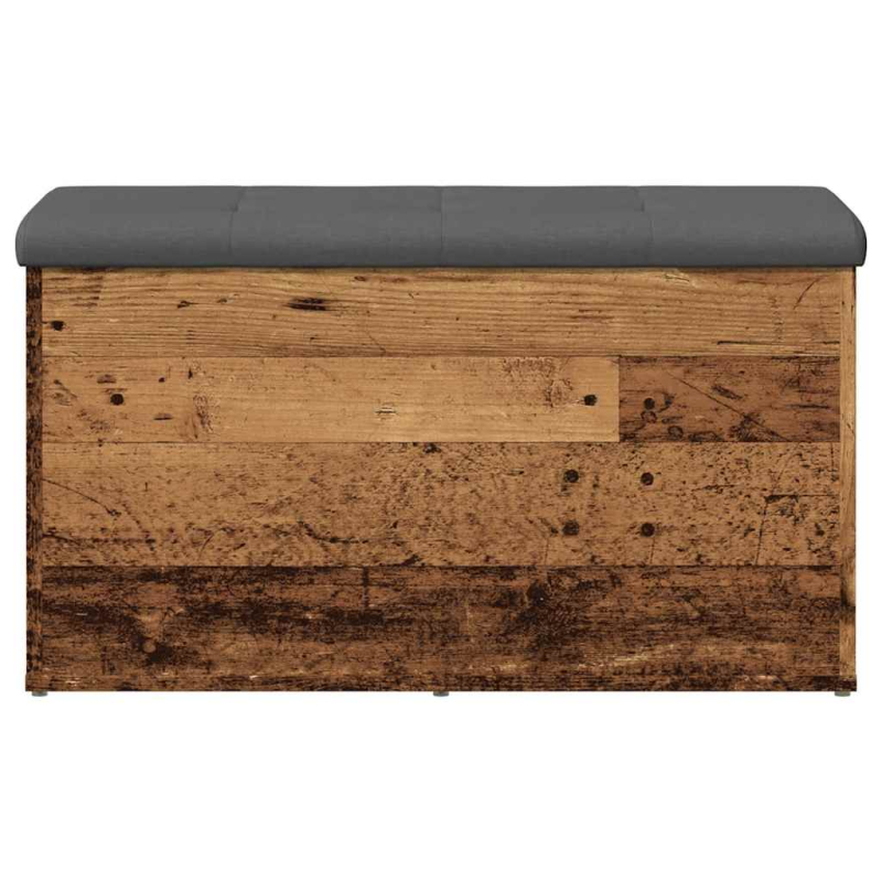 Sitzbank mit Stauraum Altholz-Optik 82x42x45 cm Holzwerkstoff