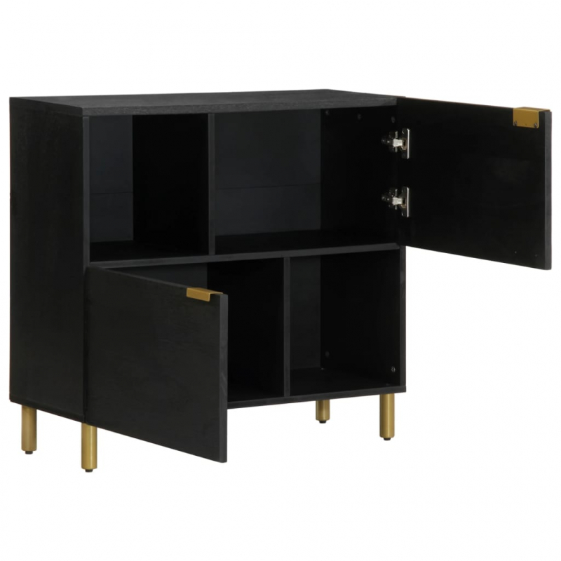 Sideboard Schwarz 80x33x75 cm Holzwerkstoff