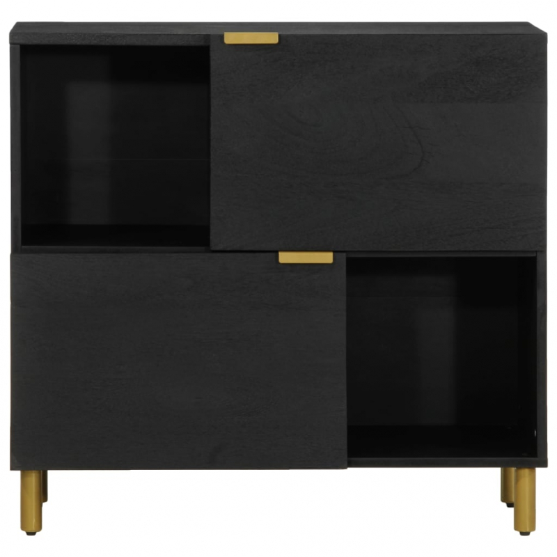 Sideboard Schwarz 80x33x75 cm Holzwerkstoff