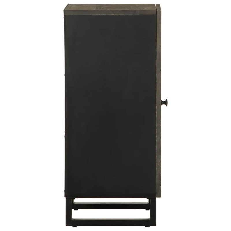 Sideboard Schwarz 40x33x75 cm Massivholz Mango