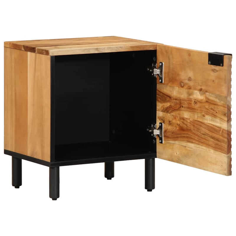 Nachttische 2 Stk. 40x33x46 cm Massivholz Akazie