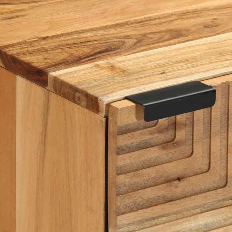 Nachttische 2 Stk. 40x33x46 cm Massivholz Akazie