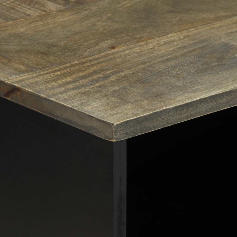 Couchtisch Hellgrau 80x50x40 cm Massivholz Mango