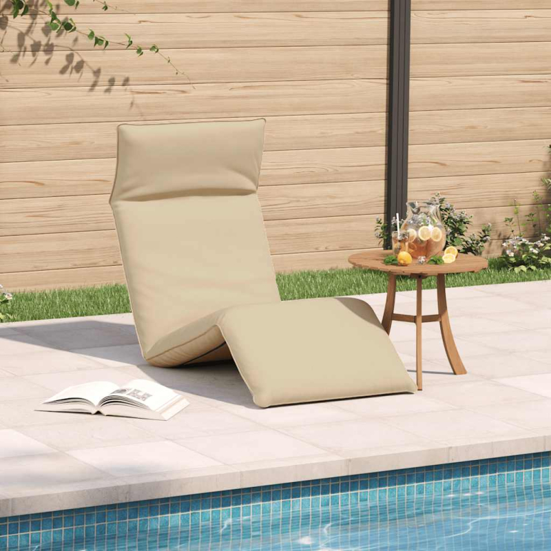Sonnenliege Klappbar Beige 175x54x8,5 cm Oxford-Gewebe
