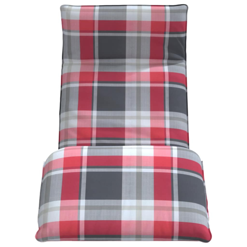 Sonnenliege Klappbar Rot Karomuster 175x54x8,5 cm Oxford-Gewebe