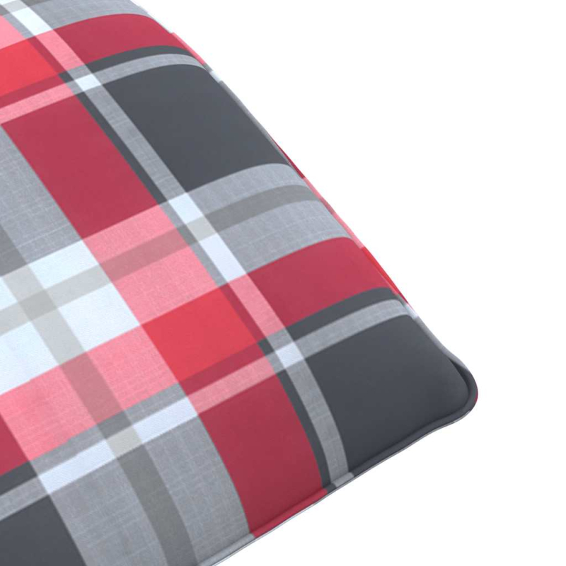 Sonnenliege Klappbar Rot Karomuster 175x54x8,5 cm Oxford-Gewebe