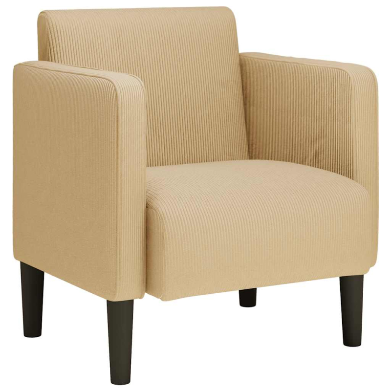 Sessel mit Armlehnen Hellgrün Grau 54 cm Cordstoff