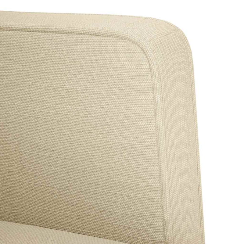 Sessel mit Armlehnen Creme 53 cm Stoff
