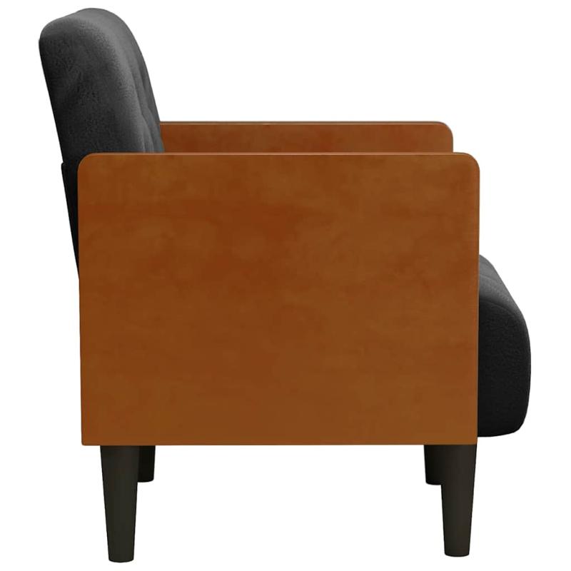 Sessel mit Armlehnen Schwarz 55 cm Samt