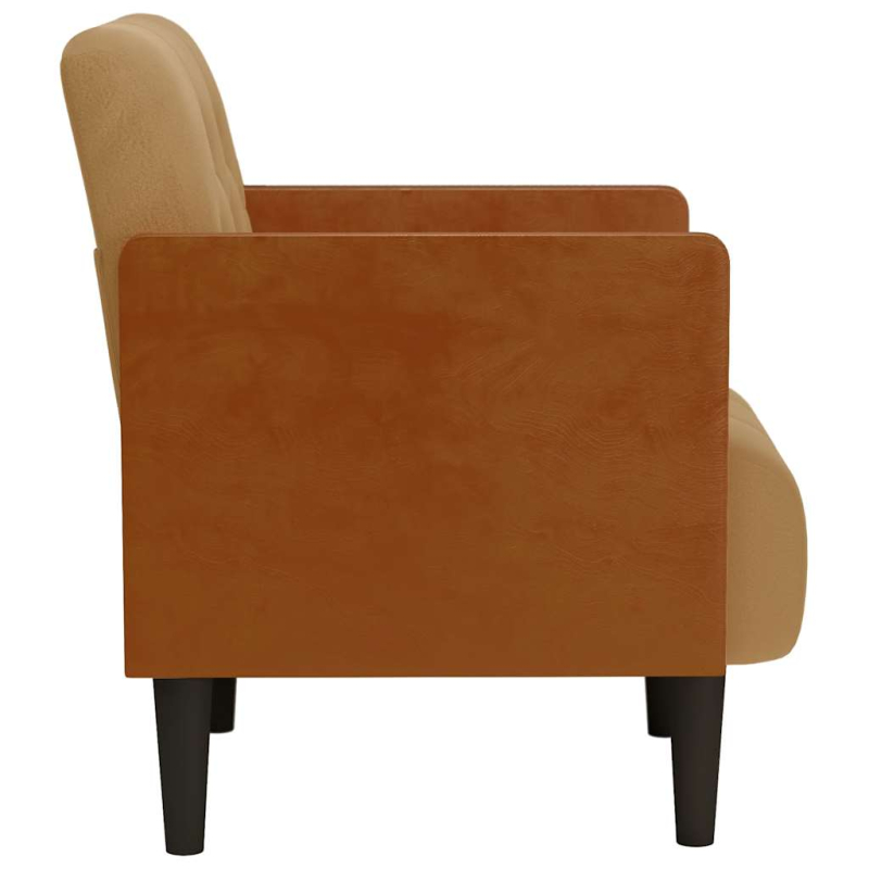 Sessel mit Armlehnen Braun 55 cm Samt