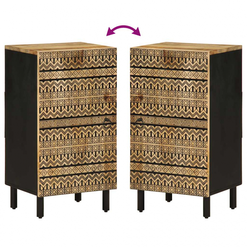Sideboard 40x33,5x75 cm Raues Mangoholz