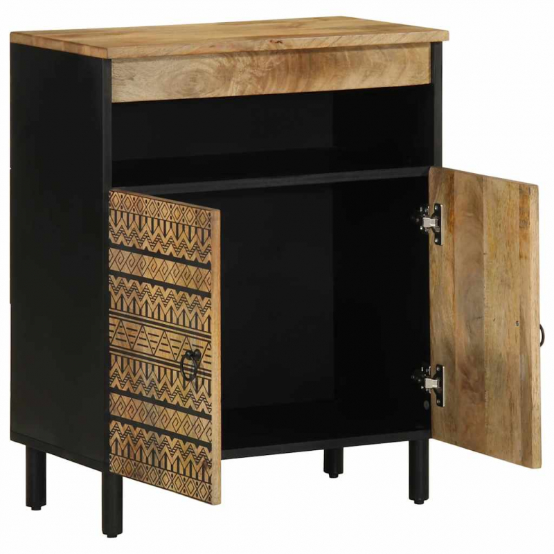 Sideboard 60x33,5x75 cm Raues Mangoholz