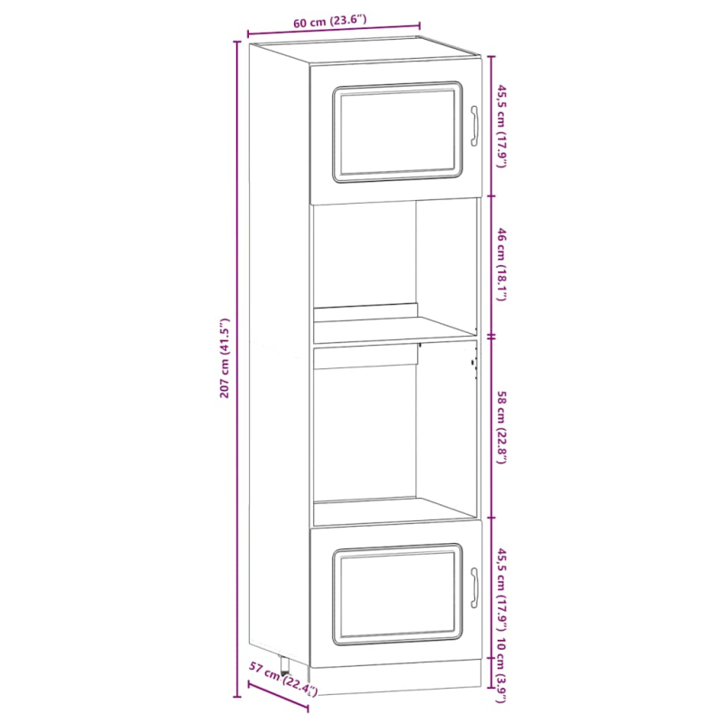 7-tlg. Küchenschrank-Set Kalmar Hochglanz-Weiß Holzwerkstoff