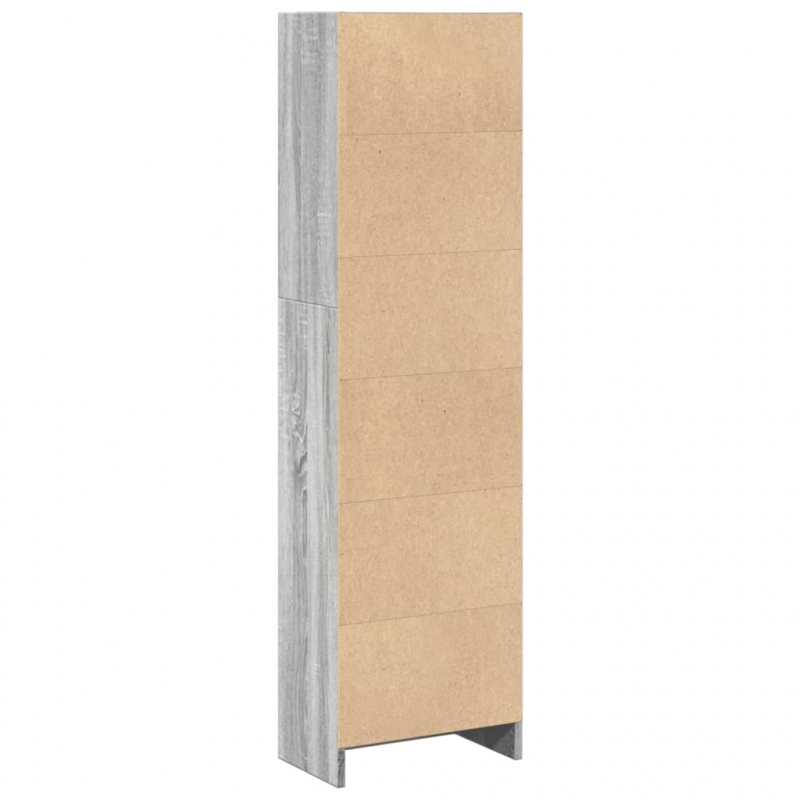 Bücherregal Grau Sonoma 40x24x143 cm Holzwerkstoff