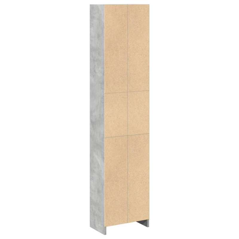 Bücherregal Betongrau 40x24x176 cm Holzwerkstoff