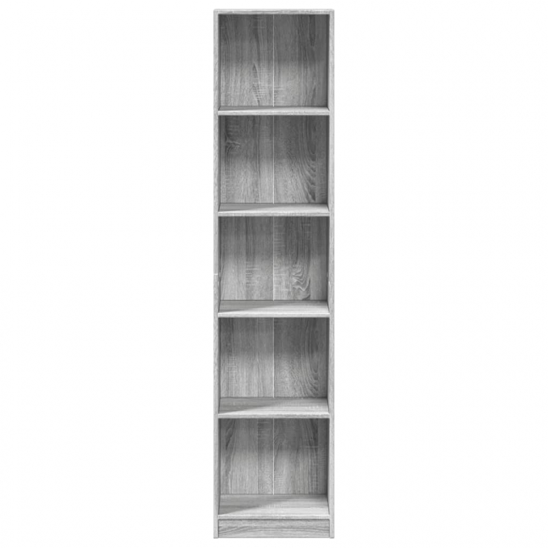 Bücherregal Grau Sonoma 40x24x176 cm Holzwerkstoff