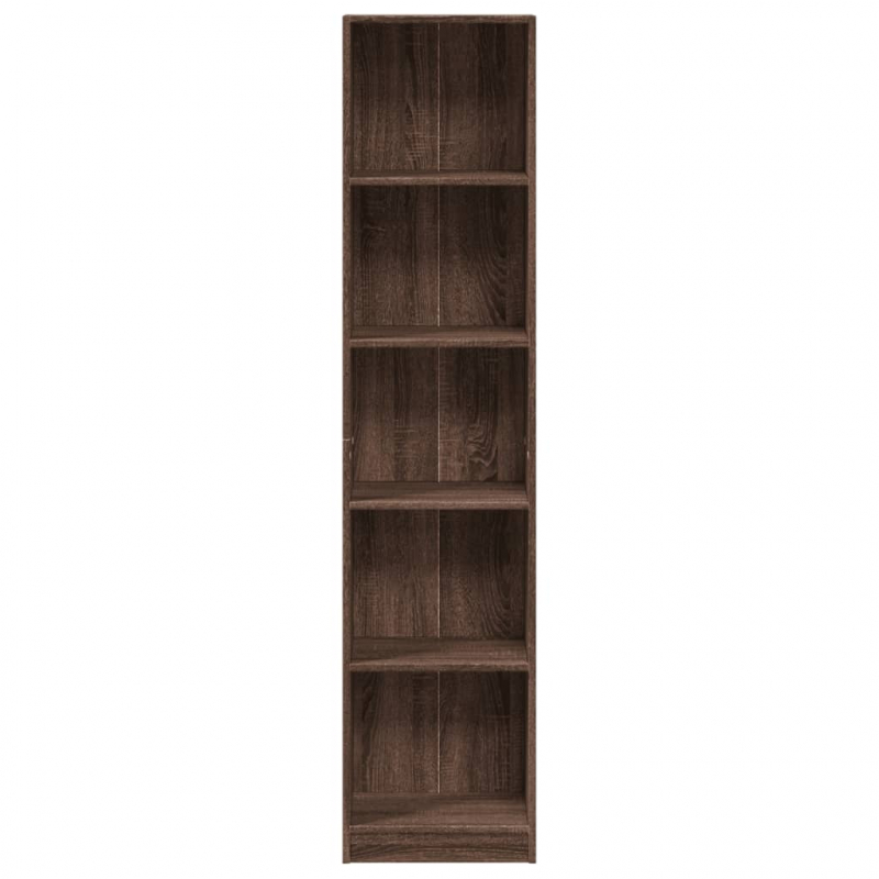 Bücherregal Braun Eichen-Optik 40x24x176 cm Holzwerkstoff