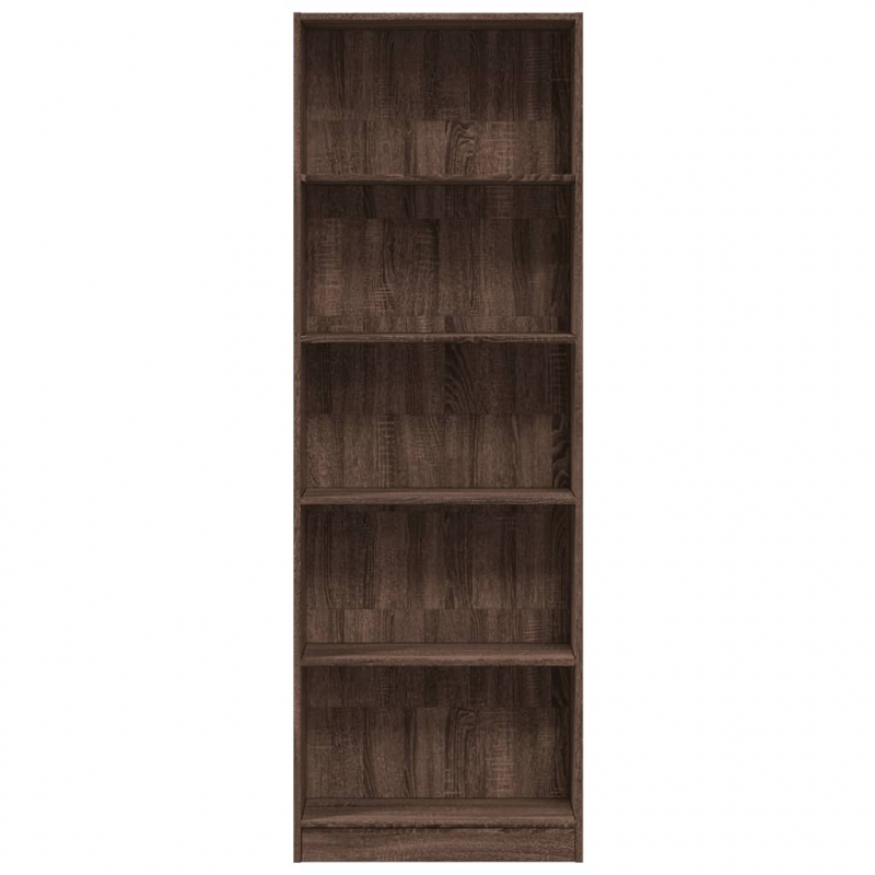 Bücherregal Braun Eichen-Optik 60x24x176 cm Holzwerkstoff