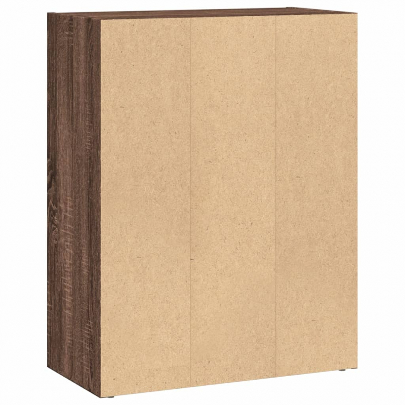 Bücherregal Braun Eichen-Optik 60x30x77 cm Holzwerkstoff