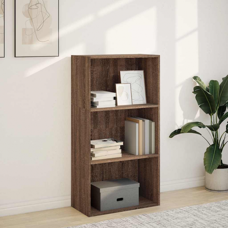 Bücherregal Braun Eichen-Optik 60x30x114 cm Holzwerkstoff