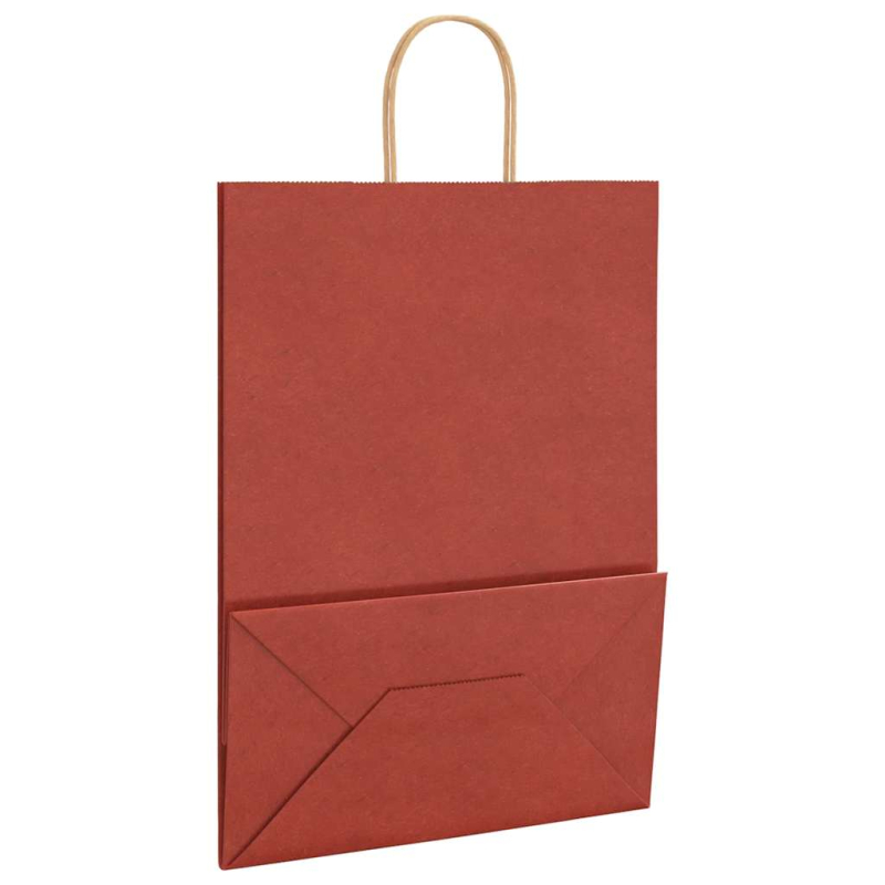 Papiertragetaschen 50 Stk. mit Henkeln Rot 32x17x44 cm