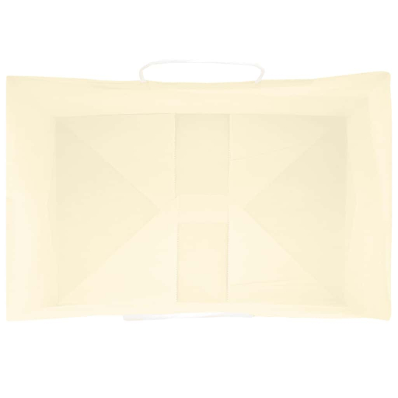 Papiertragetaschen 50 Stk. mit Henkeln Gelb 32x22x28 cm