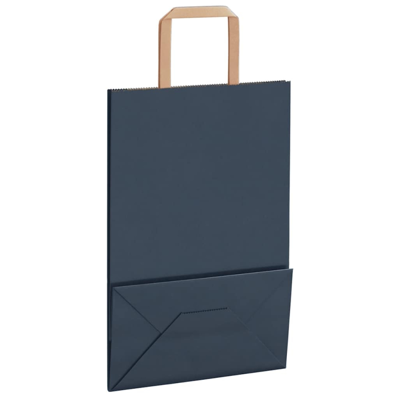 Papiertragetaschen 50 Stk. mit Henkeln Blau 21x11x31 cm