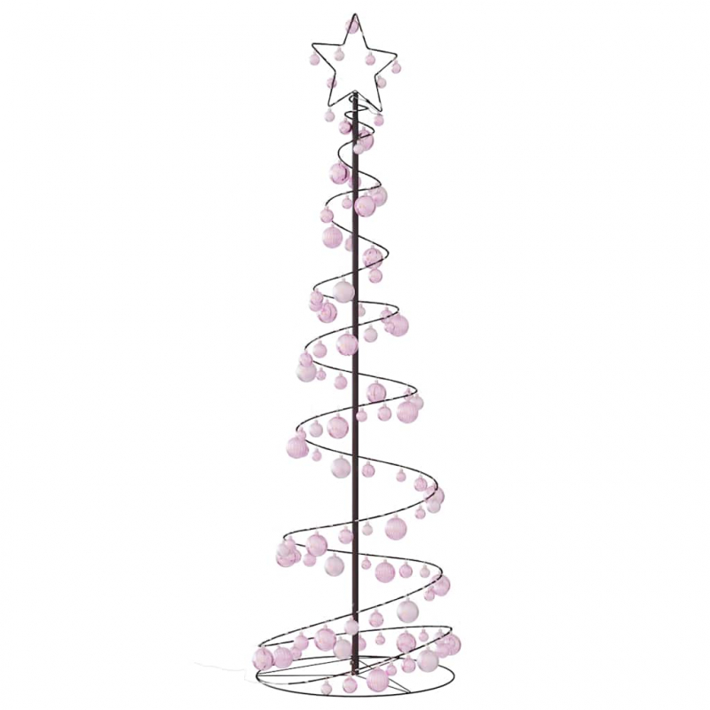 Weihnachtsbaum Kegelform mit Kugeln 120 LEDs Warmweiß 180 cm