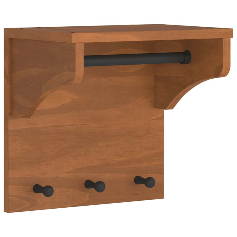 Wandgarderobe SANDNES 43x30x42 cm Massivholz Kiefer