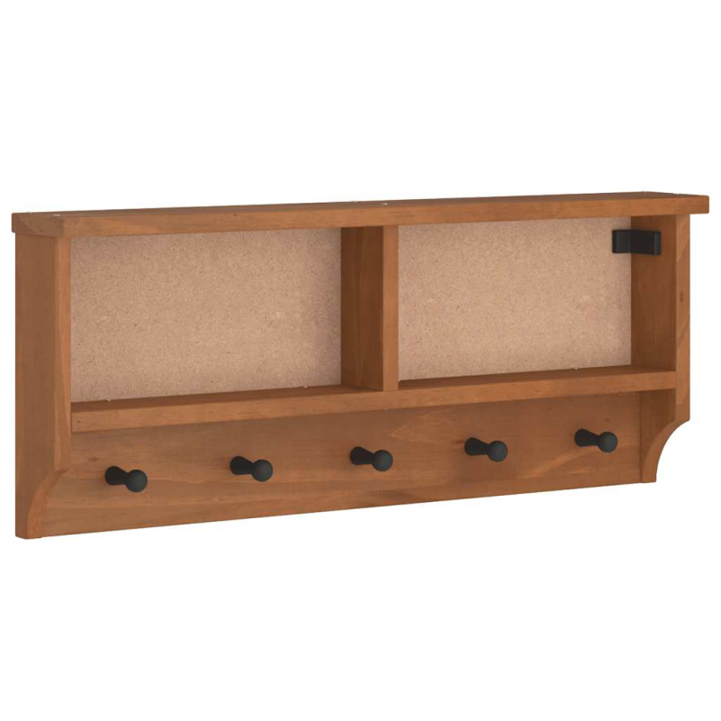 Wandgarderobe SANDNES 87x12x35 cm Massivholz Kiefer