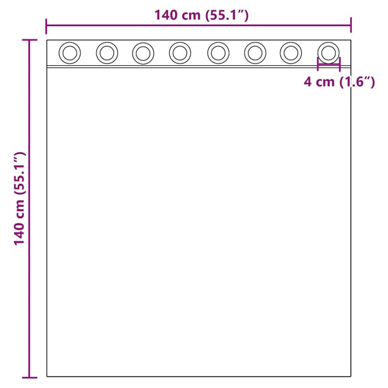 Voile Vorhänge mit Ösen 2 Stk. Rosa 140x140 cm
