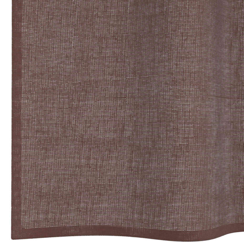 Voile Vorhänge mit Stangentaschen 2 Stk. Braun