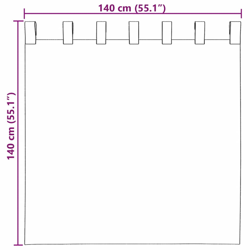 Voile Vorhänge mit Stangentaschen 2 Stk. Braun
