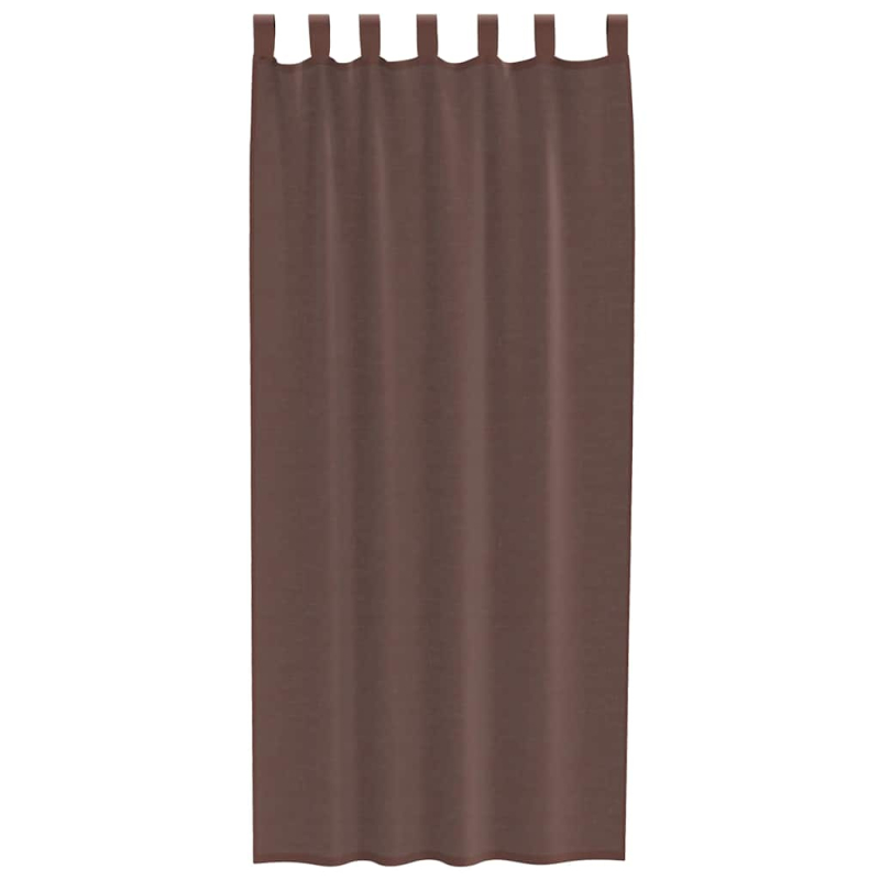Voile Vorhänge mit Stangentaschen 2 Stk. Braun