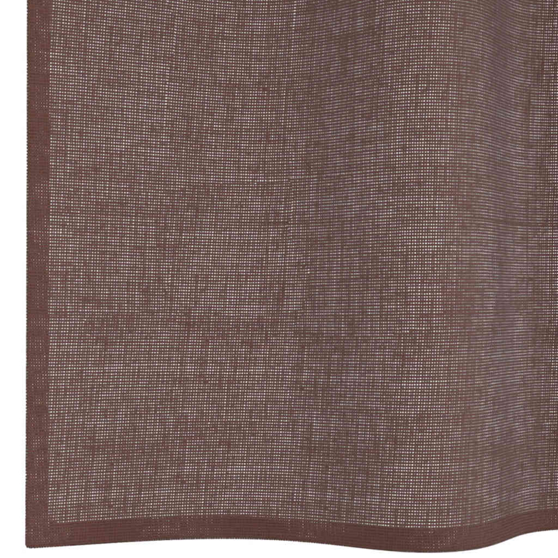 Voile Vorhänge mit Stangentaschen 2 Stk. Braun